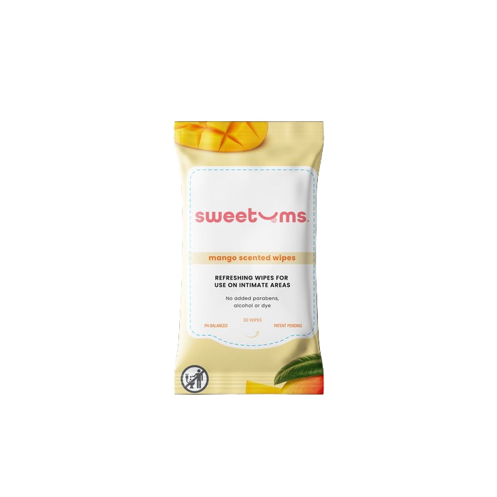 Sweetums Scented & Unflavored Wipes-Rose - 30 Pack