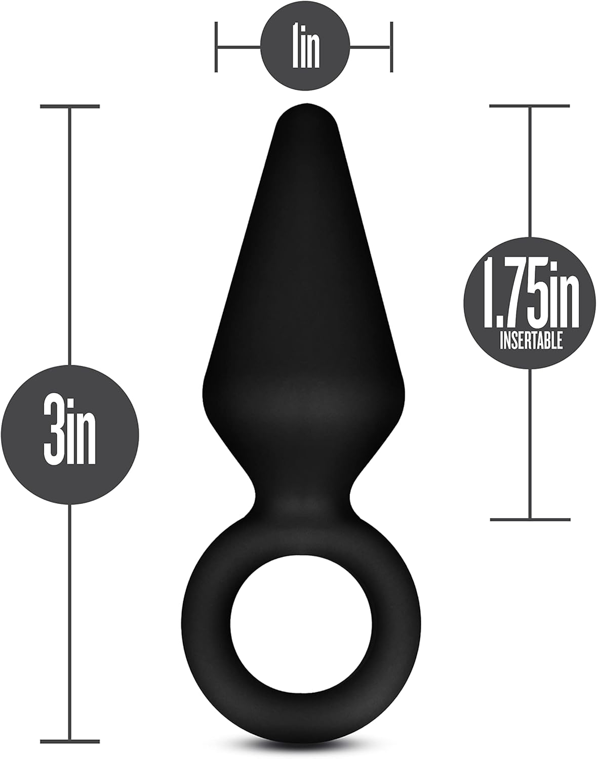 Anal Adventures Platinum Silicone Small Loop Plug