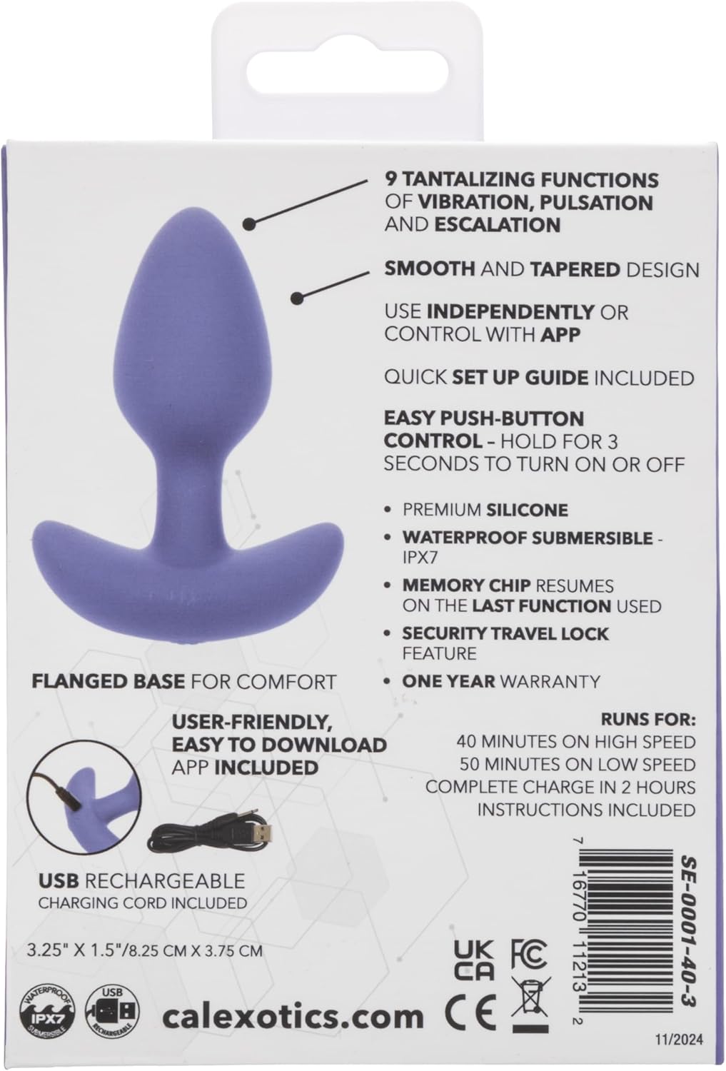 Tapered Probe Anal Plug - App Controlled