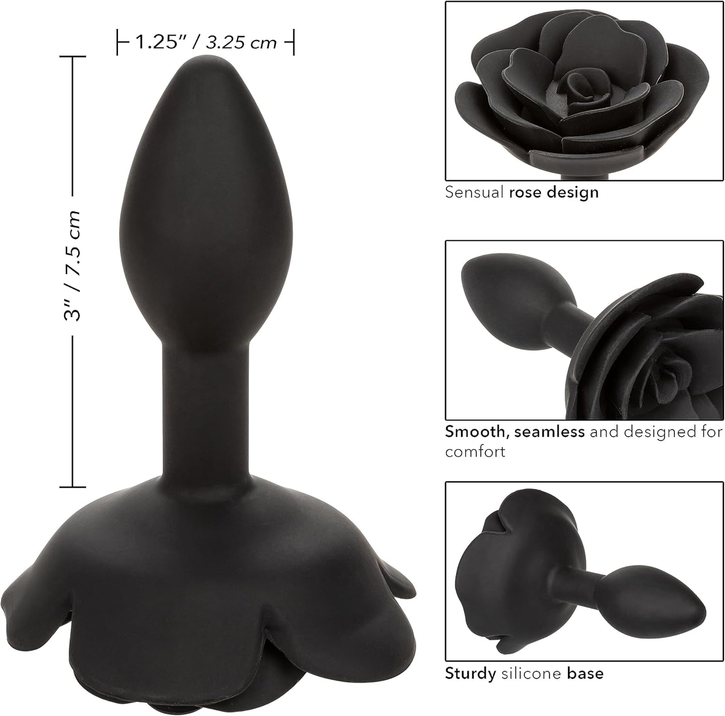 Forbidden Rose Small Silicone Anal Plug