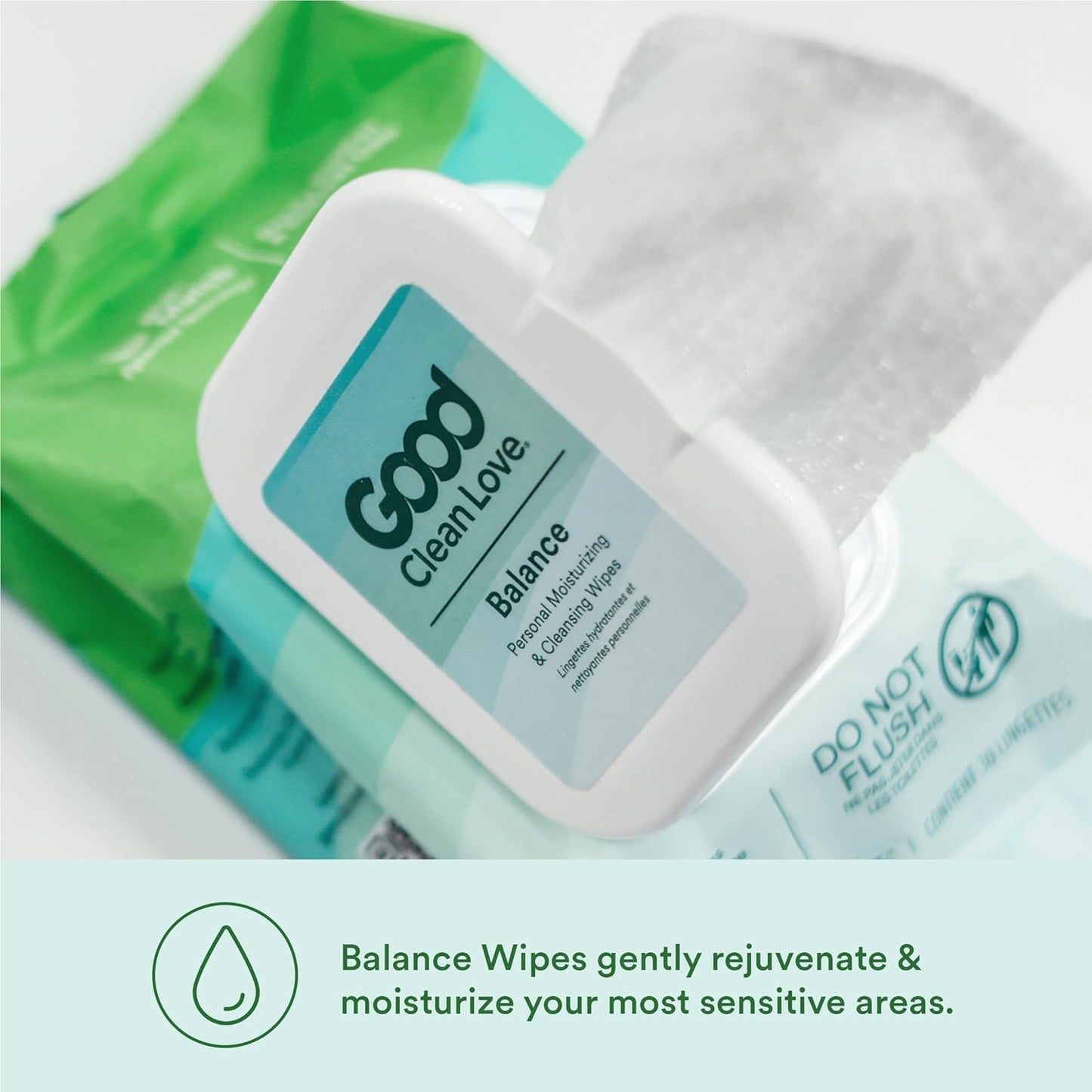 Good Clean Love Balance Personal Moisturizing & Cleansing Wipes 30 ct