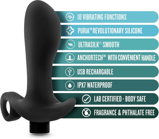Anal Adventures Platinum Silicone Rechargeable Vibrating Prostate Massager