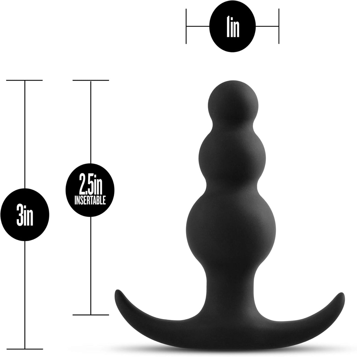 Anal Adventures Platinum Beaded Silicone Butt Plug