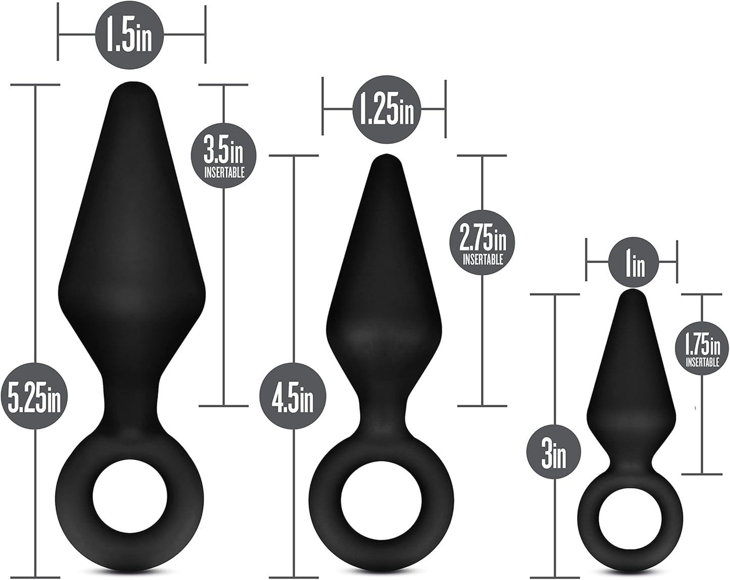 Anal Adventures Platinum Silicone Loop Plug Kit