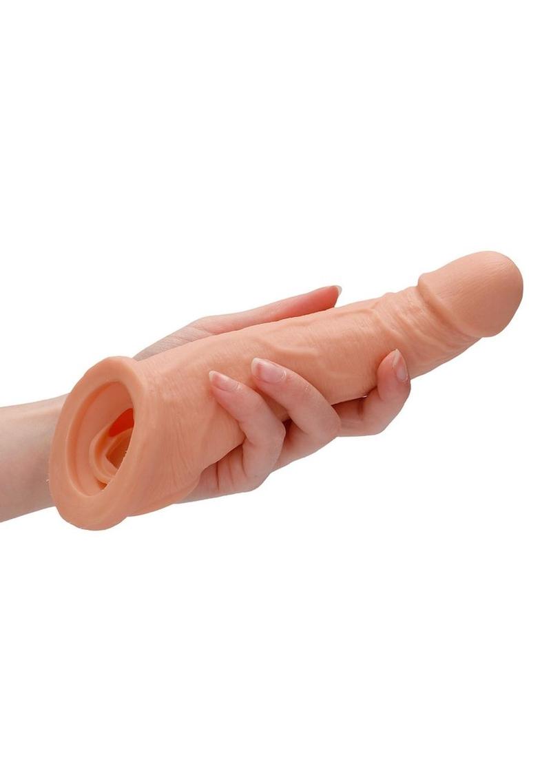Realistic Penis Extender Sleeve 8"