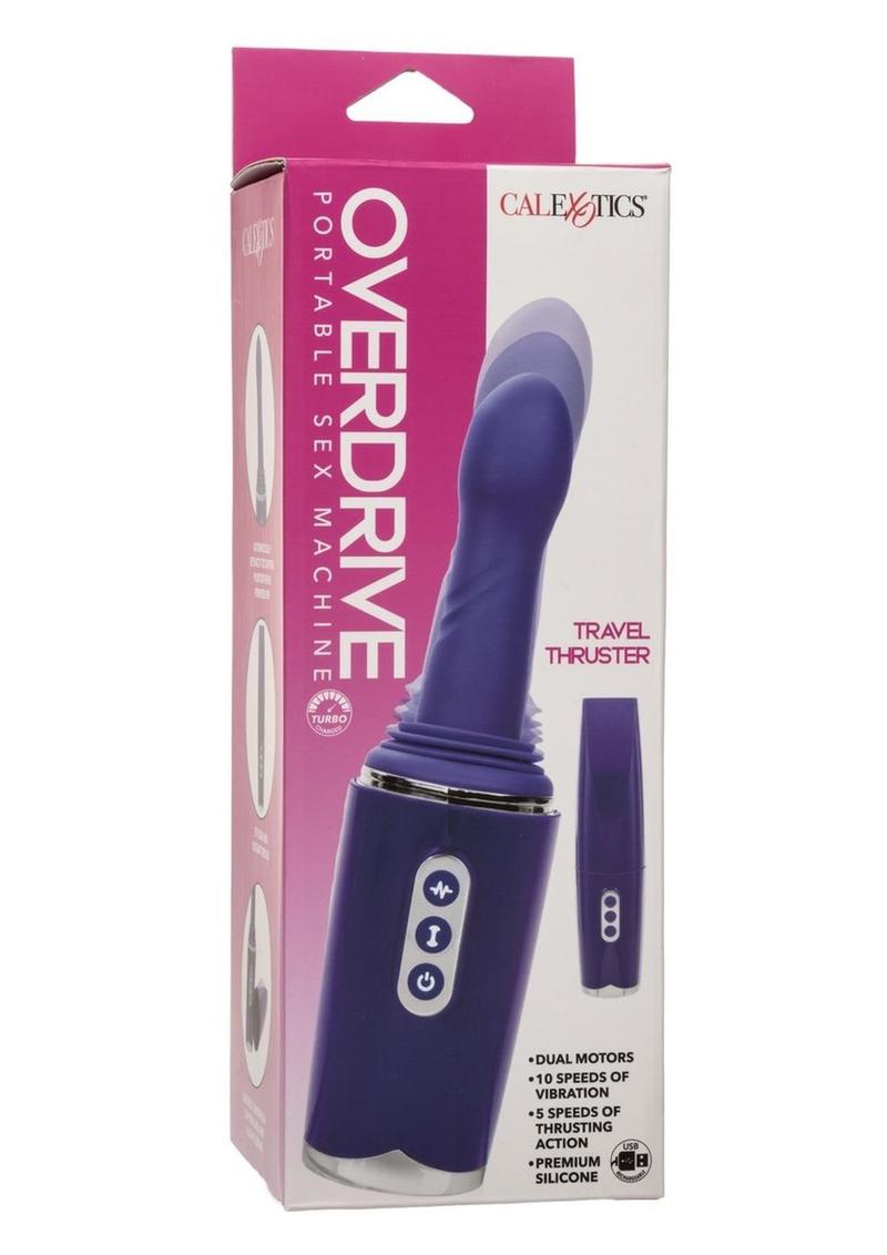 Overdrive Portable Sex Machine Travel Thruster Rechargeable Silicone Vibrator