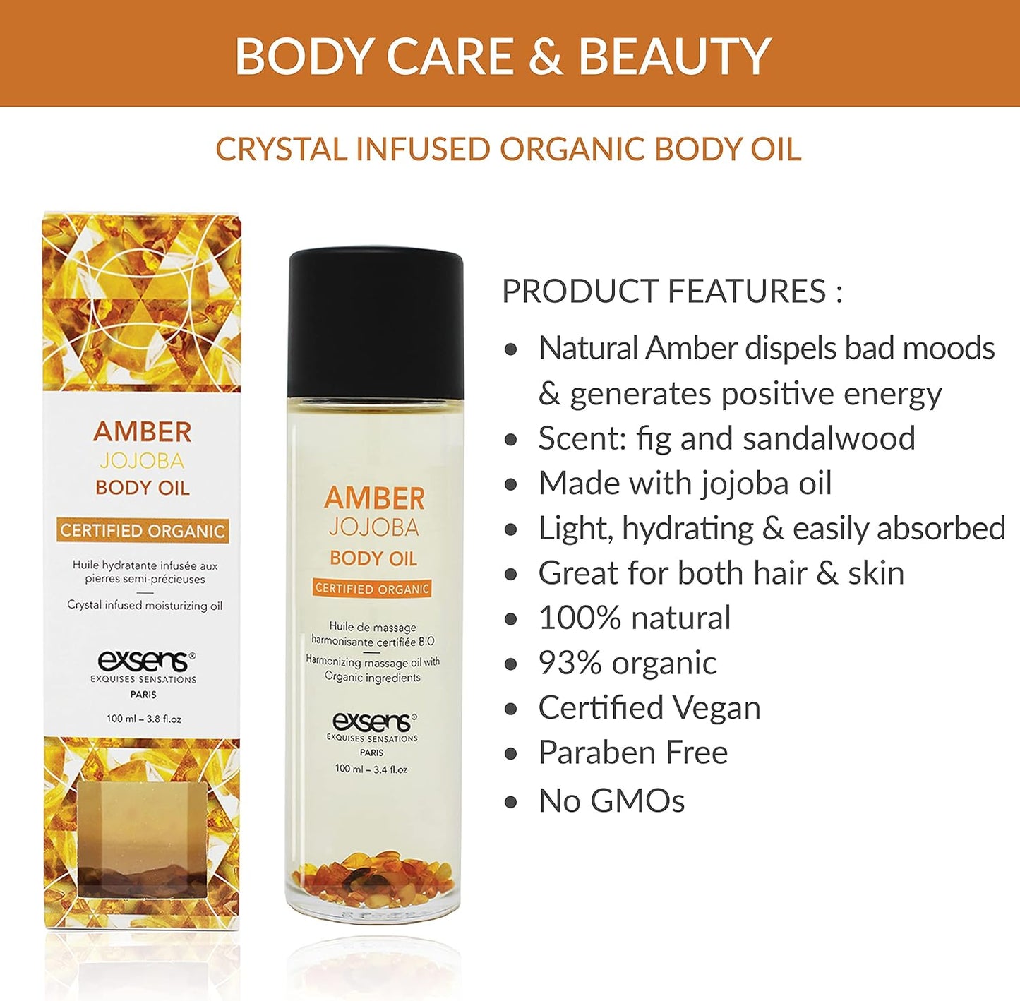 Organic Crystal Body & Massage Oil