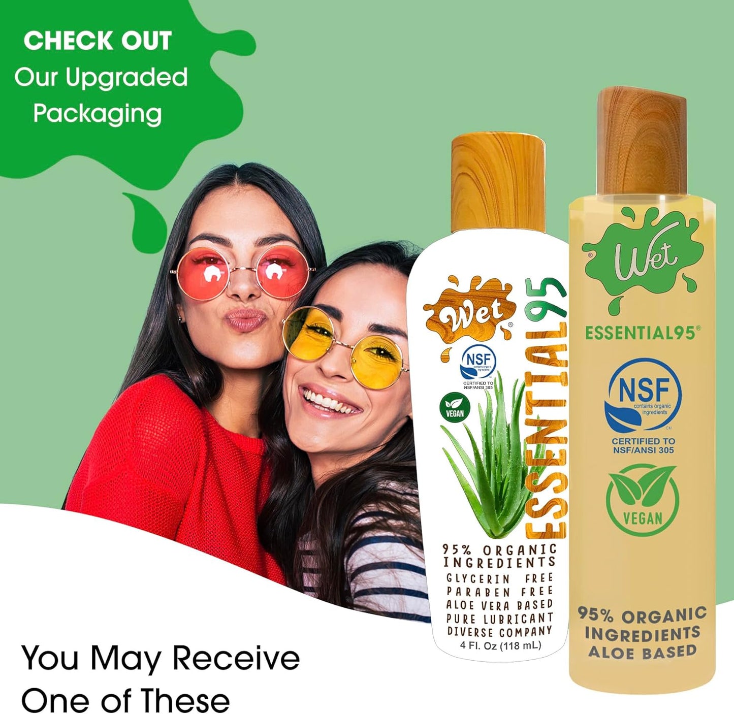 Wet 95% Organic Naturally Aloe Based Lubricant