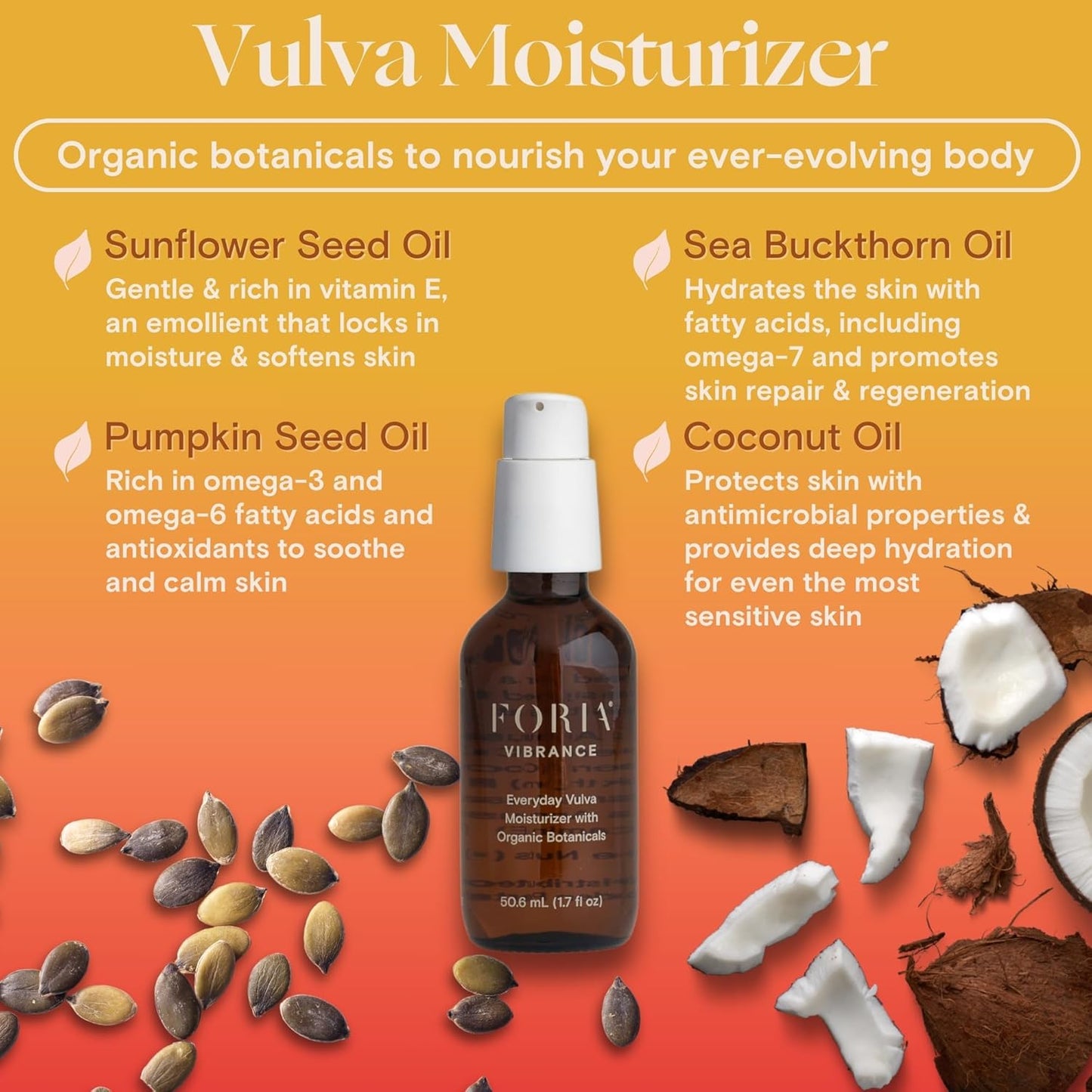 Foria Everyday Hydrating Vulva Moisturizer with Organic Botanicals