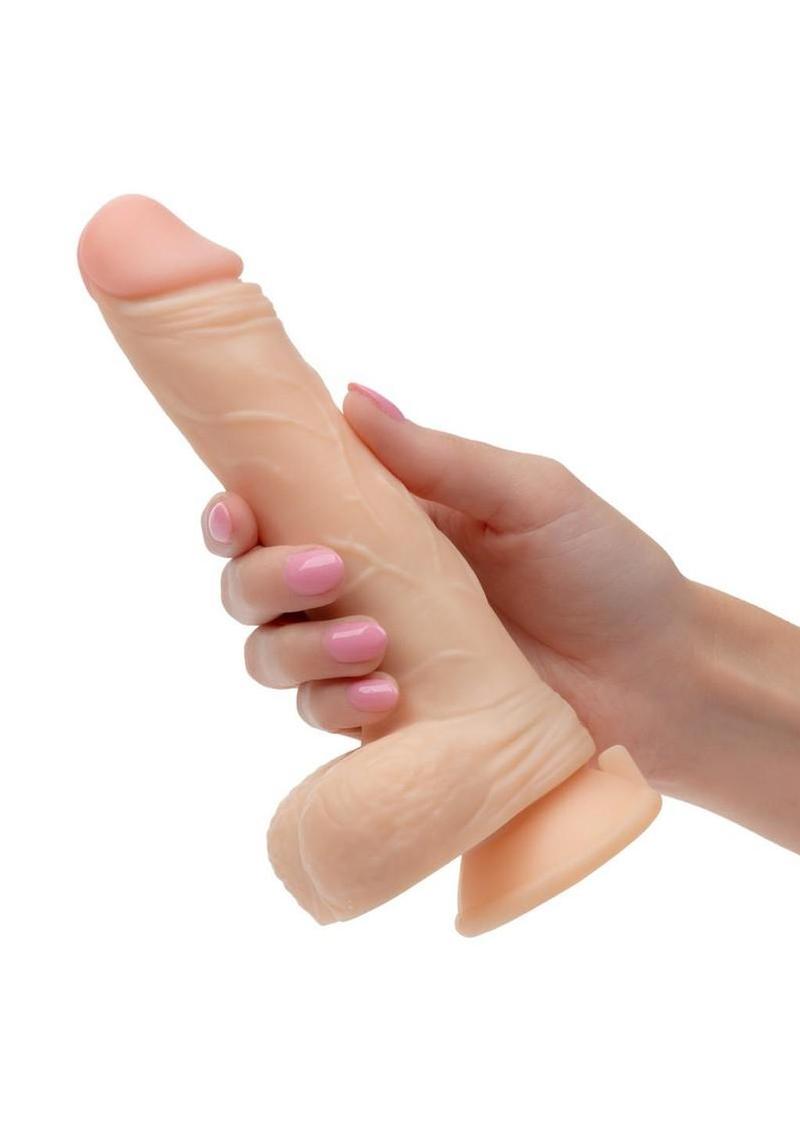 Working Stiff The Vibrating Quarterback Rechargeable Dildo - Vanilla