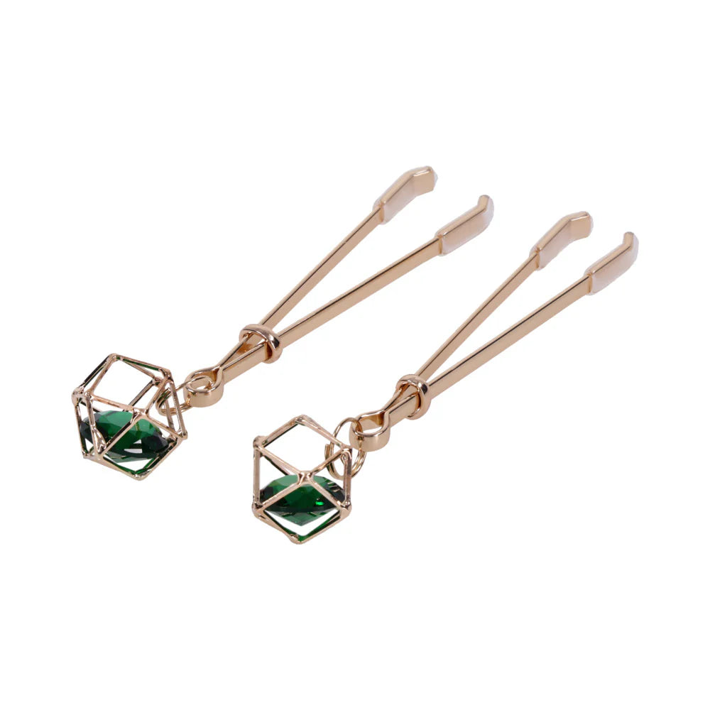 Sportsheets Sex & Mischief Indica Crystal Nipple Clips