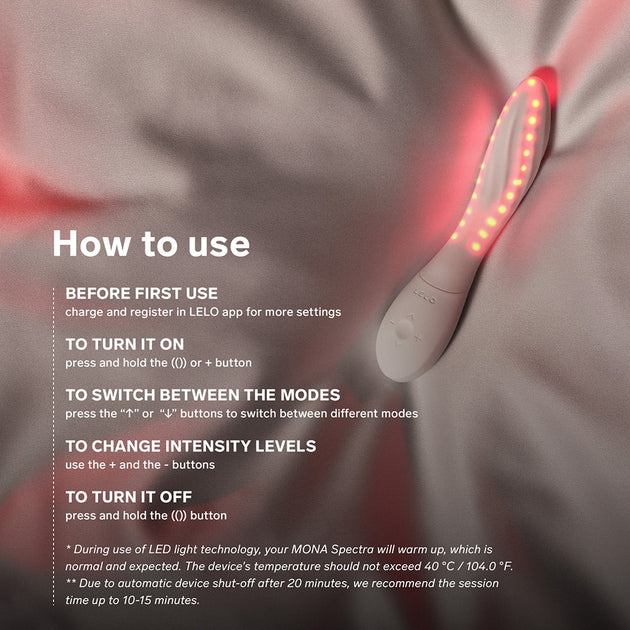 LELO Mona Spectra LED Light Therapy Massager