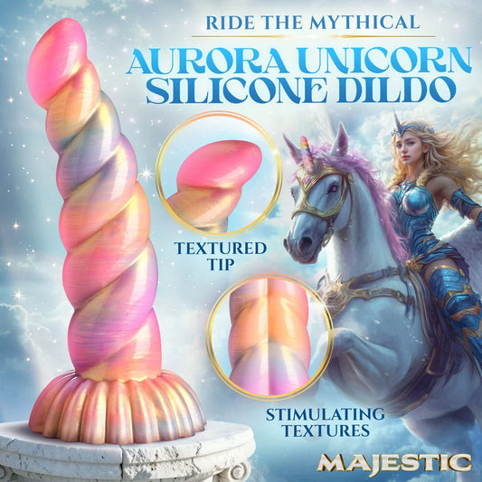Creature Cocks Majestic Aurora Unicorn Silicone Dildo