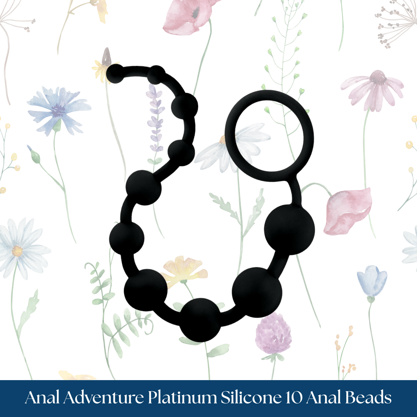 Anal Adventure Platinum Silicone 10 Anal Beads