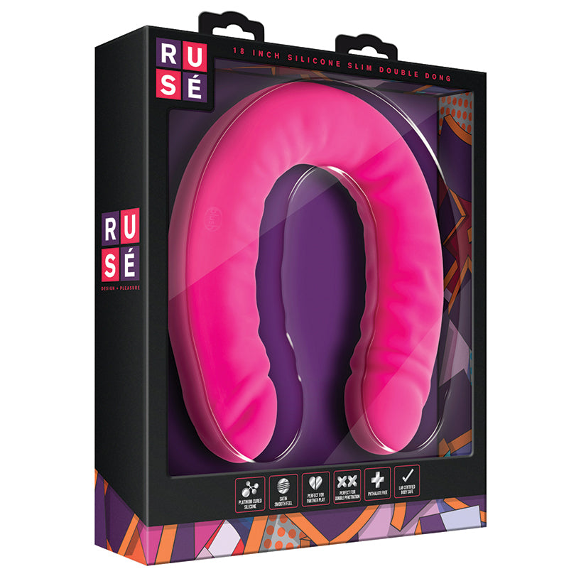 18" Ruse Silicone Slim Double Dong