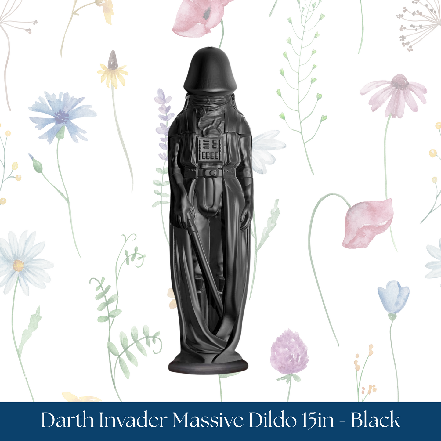 Darth Invader Massive Dildo 15in - Black