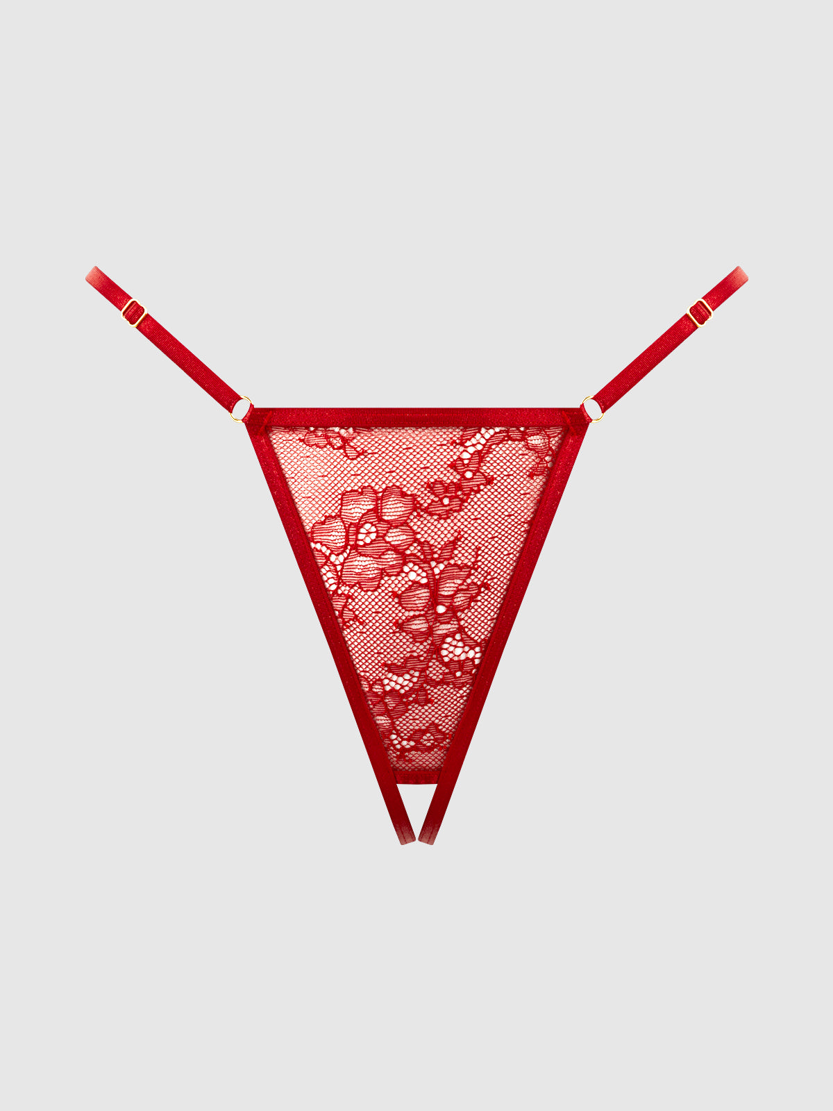 KIKI LACE CROTCHLESS & SIDE SLIDER THONG