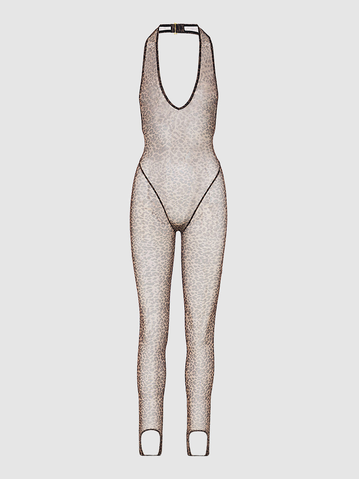 CHANTAL LEOPARD MESH CATSUIT