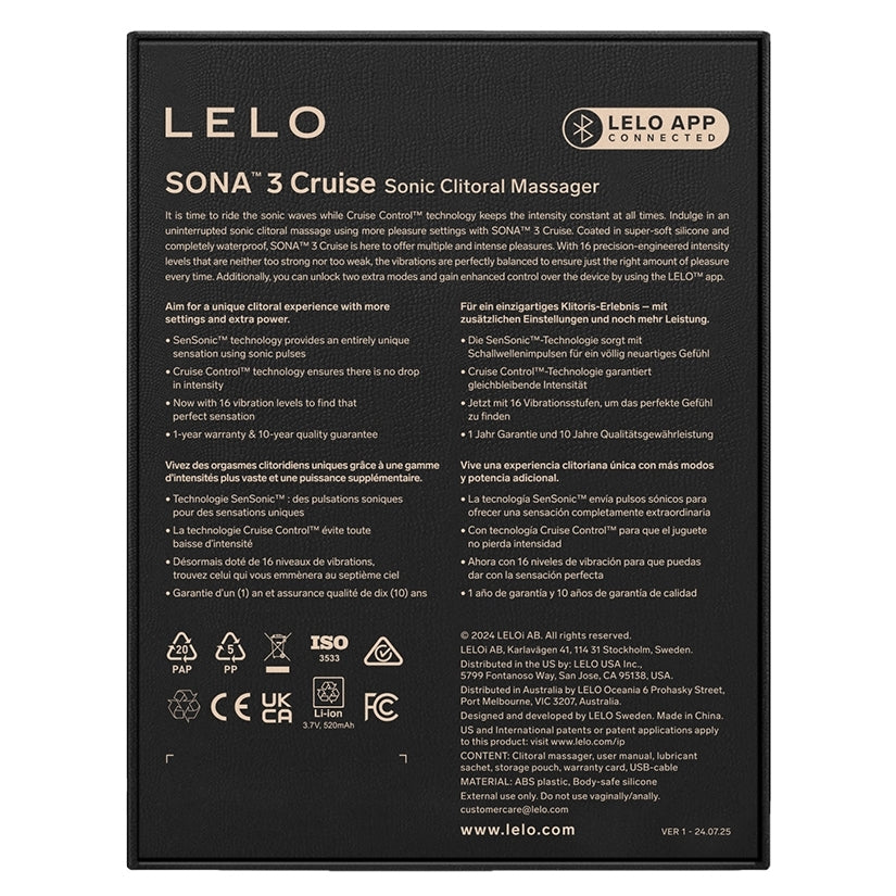 Lelo Sona 3 Cruise - Sonic Clitoral Massager