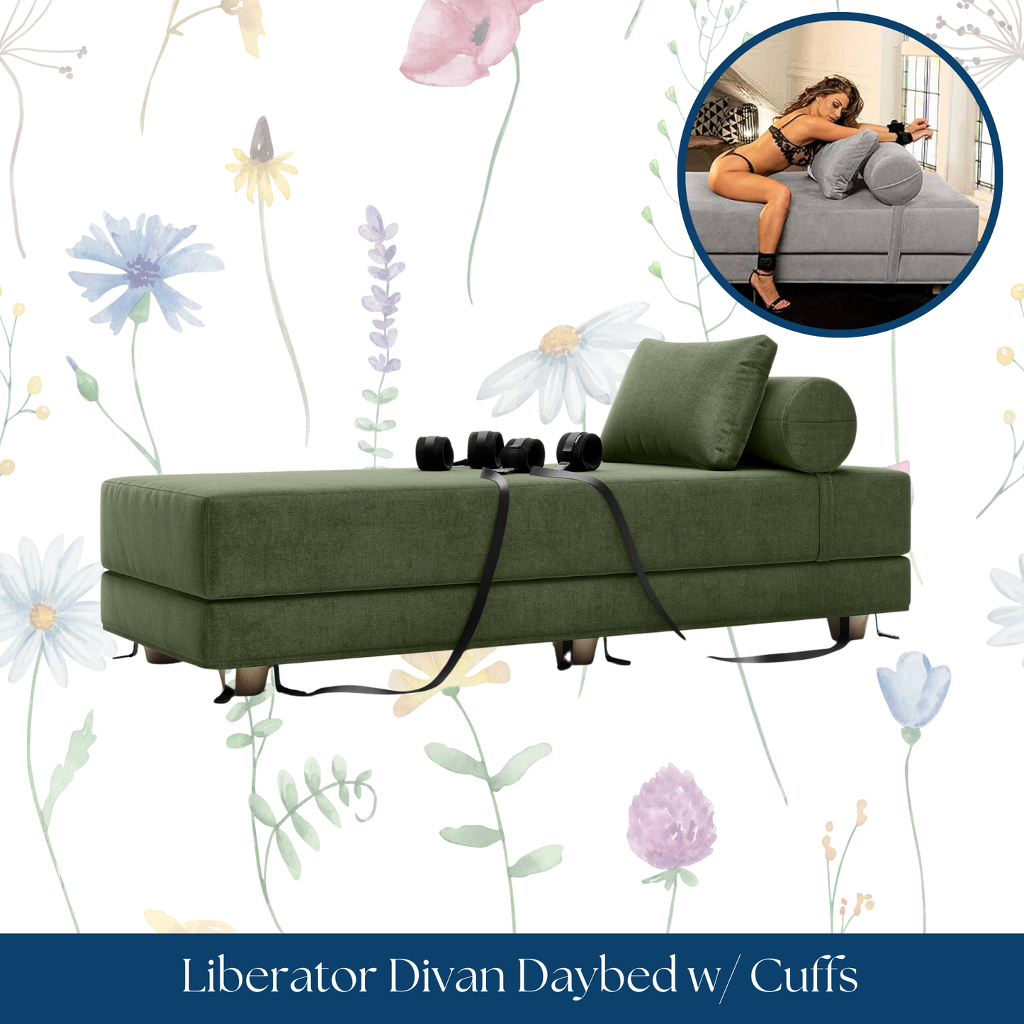 Black Label Divan Daybed with Cuffs