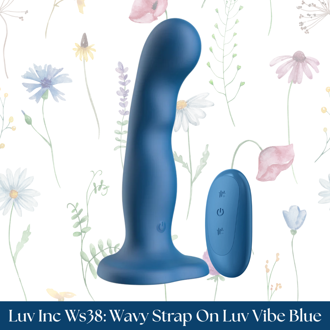 Luv Inc Ws38: Wavy Strap On Luv Vibe Blue