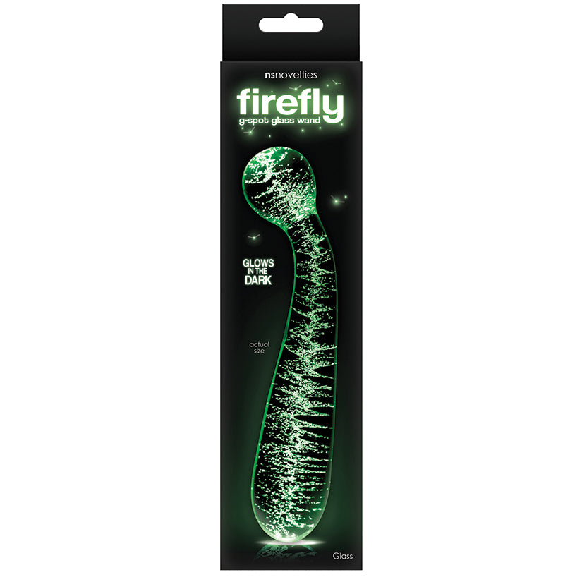 Firefly Glass G Spot Glow Wand-Clear Dildo