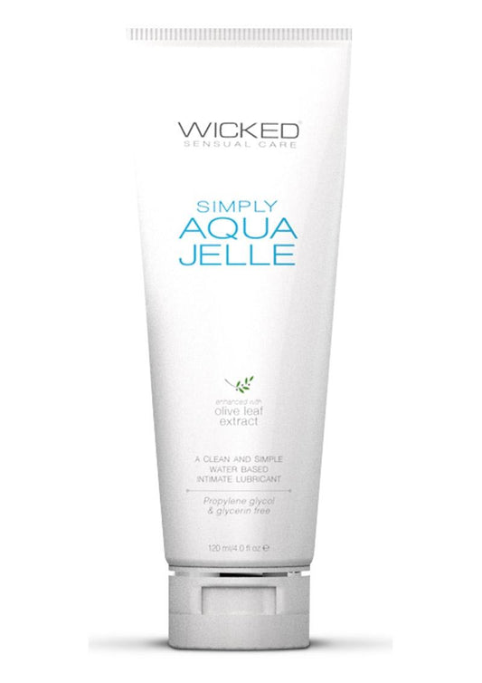 Tube of Wicked Sensual Care Simply Aqua Jelle on a white background