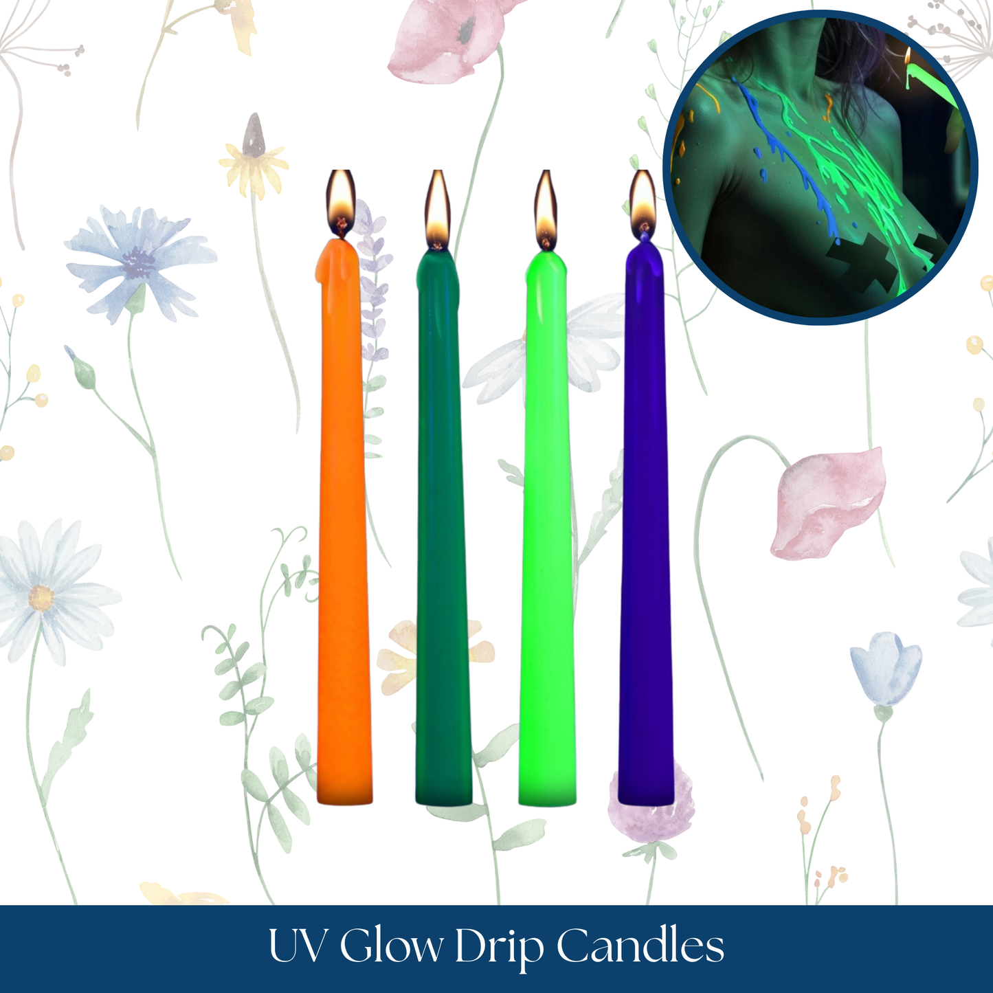UV Glow Drip Candles