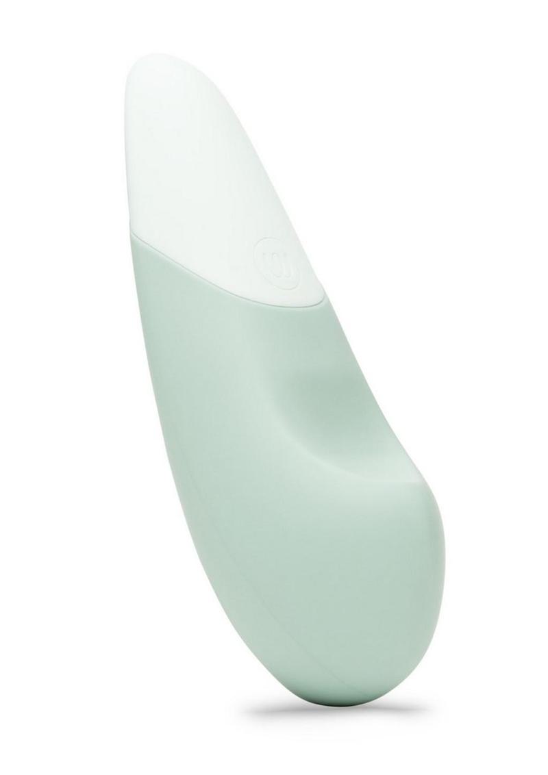 Sleek, modern object with a curved design on a white background