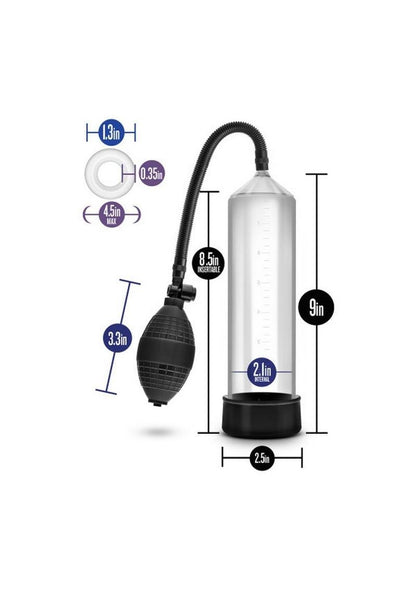 Performance VX101 Male Enhancement Penis Pump 9.5in - Clear