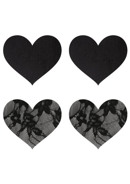 Satin and Lace Hearts Pasties