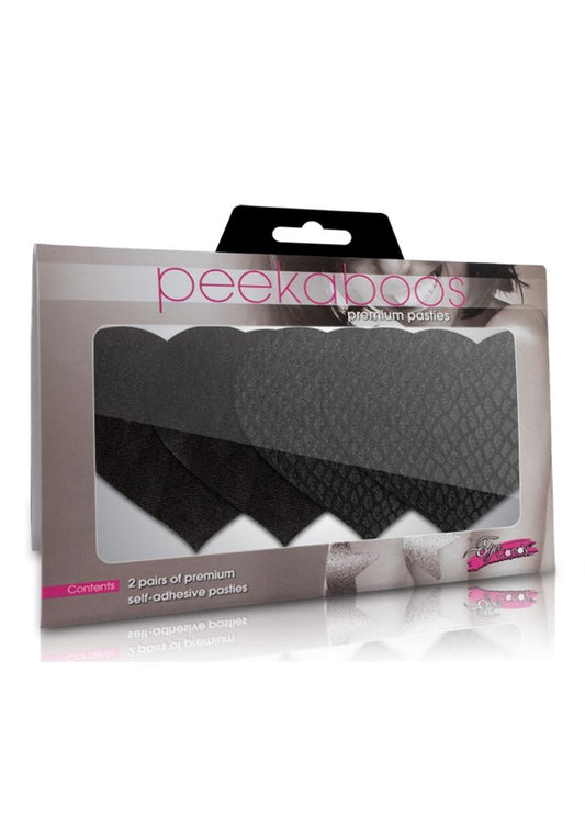 Classic Black Hearts Pasties