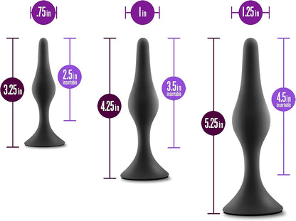 Anal Adventures Platinum Silicone Beginner Plug Kit