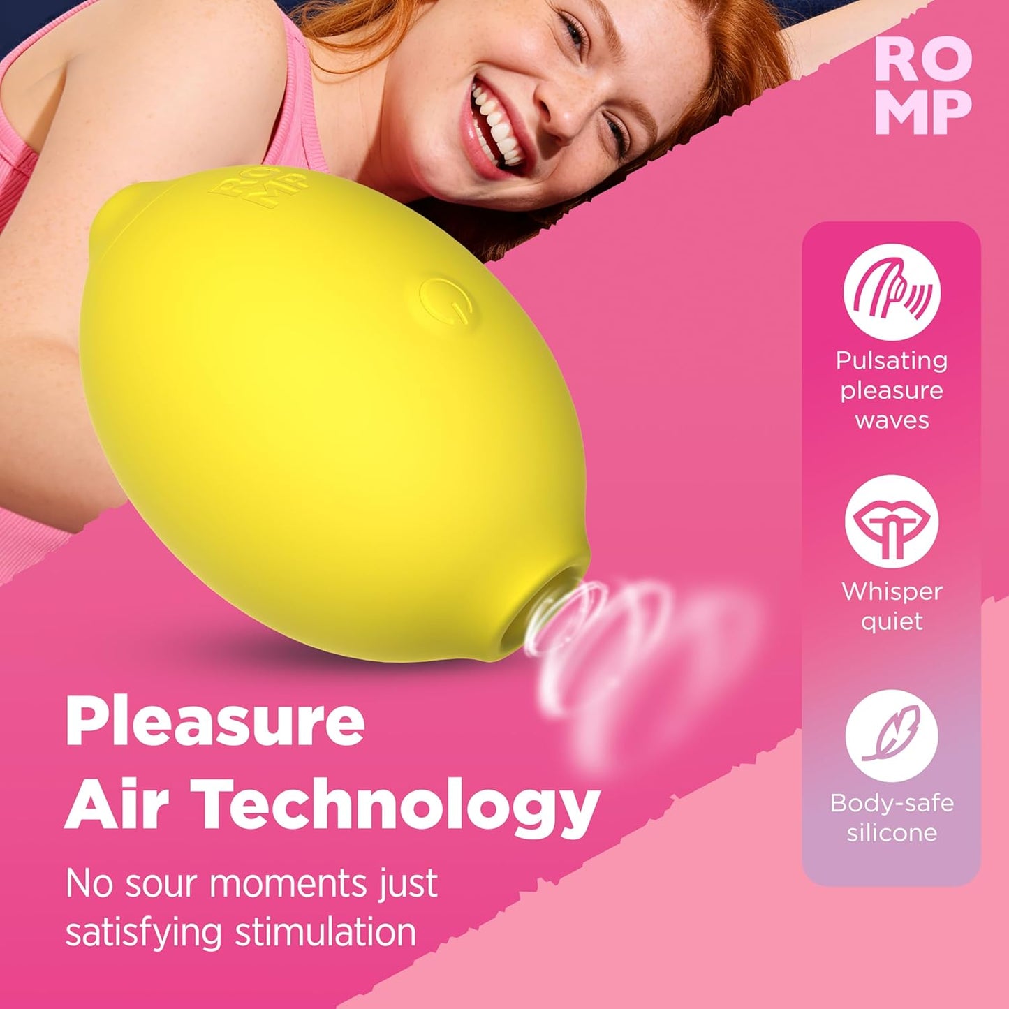 ROMP Lemon Crush Clitoral Stimulator with Pleasure Air