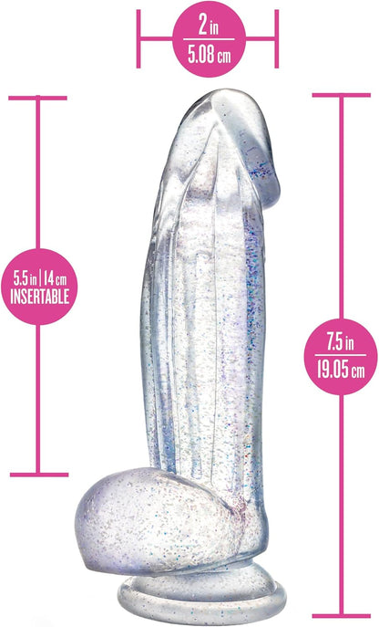 Naturally Yours Bling 7.5 Inch Realistic Glitter Dildo