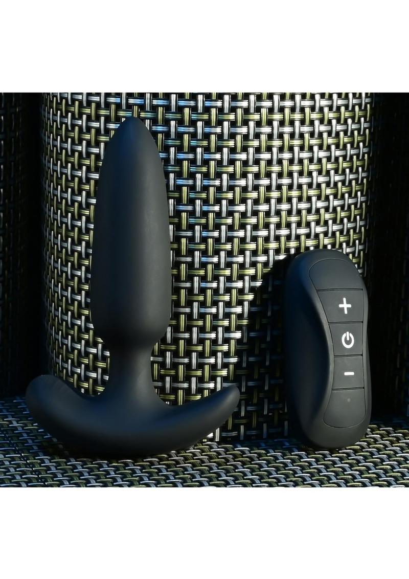 Selopa Black Beauty Rechargeable Silicone Vibrating Anal Plug with Remote Control