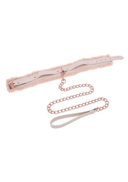 Sex & Mischief Peaches ‘n CreaMe Fur Collar & Leash
