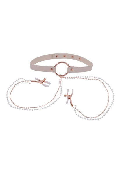 Sex & Miscielf Peaches 'n CreaMe Collar with Nipple Clamps