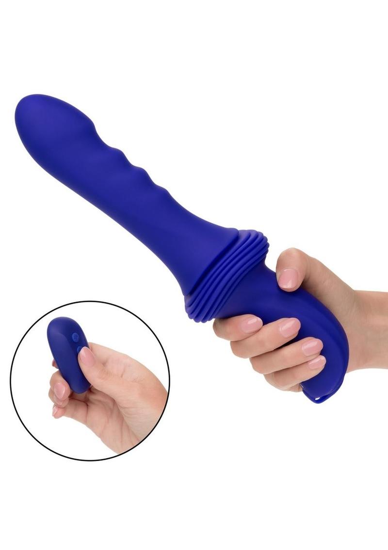 Overdrive Rechargeable Silicone Sex Machine Ridge Thruster with Remote Control