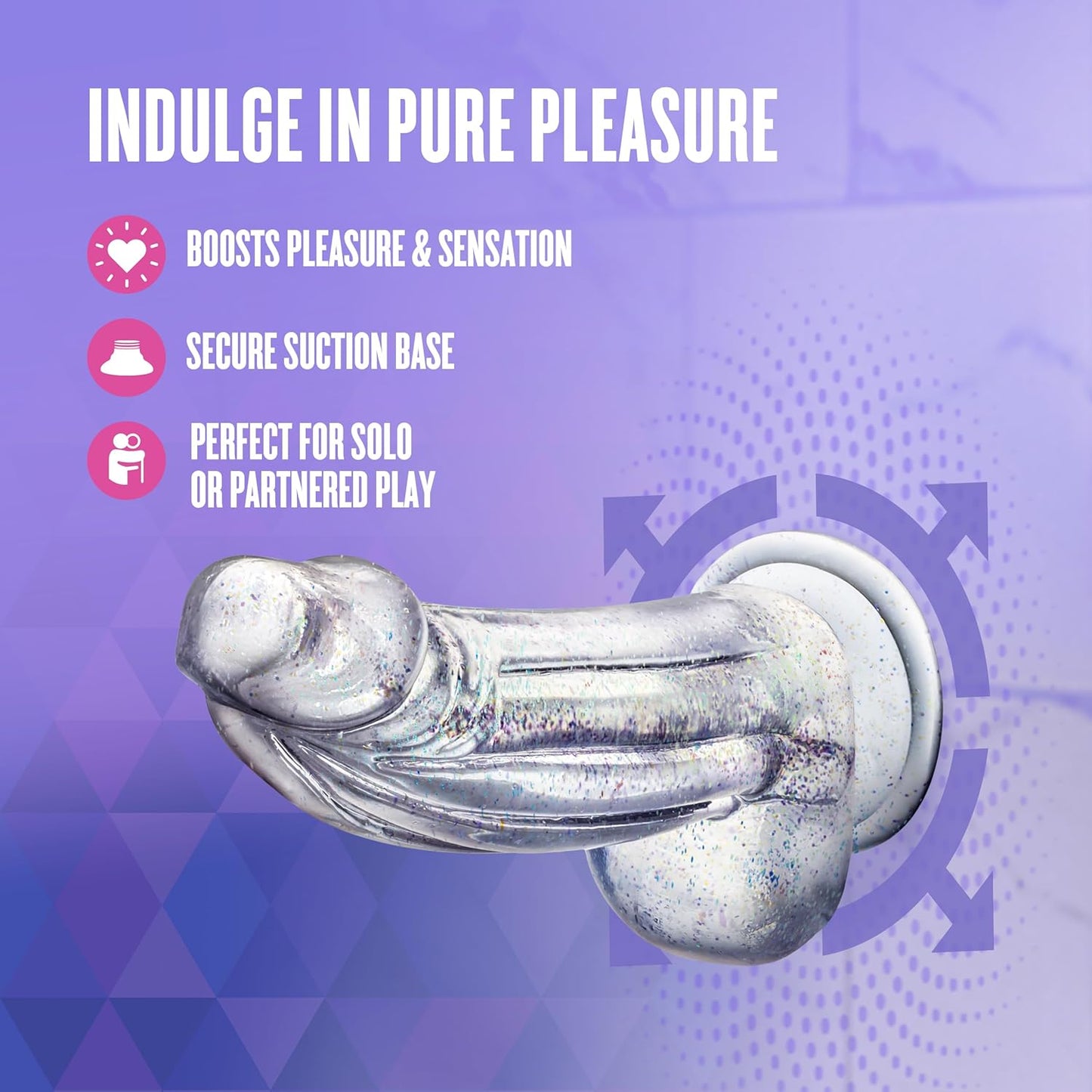 Naturally Yours Bling 7.5 Inch Realistic Glitter Dildo