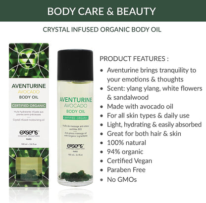 Organic Crystal Body & Massage Oil