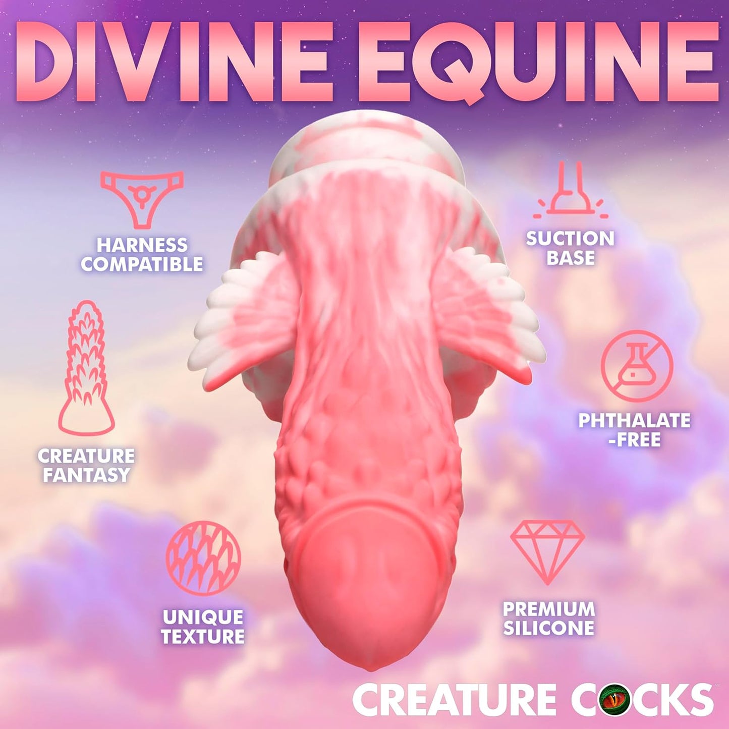 Creature Cocks Pegasus Pecker Winged Silicone Dildo