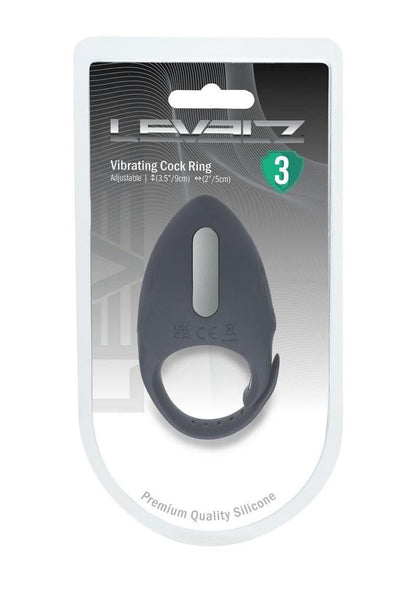 Levelz Adjustable Vibrating Silicone Rechargeable Cock Ring