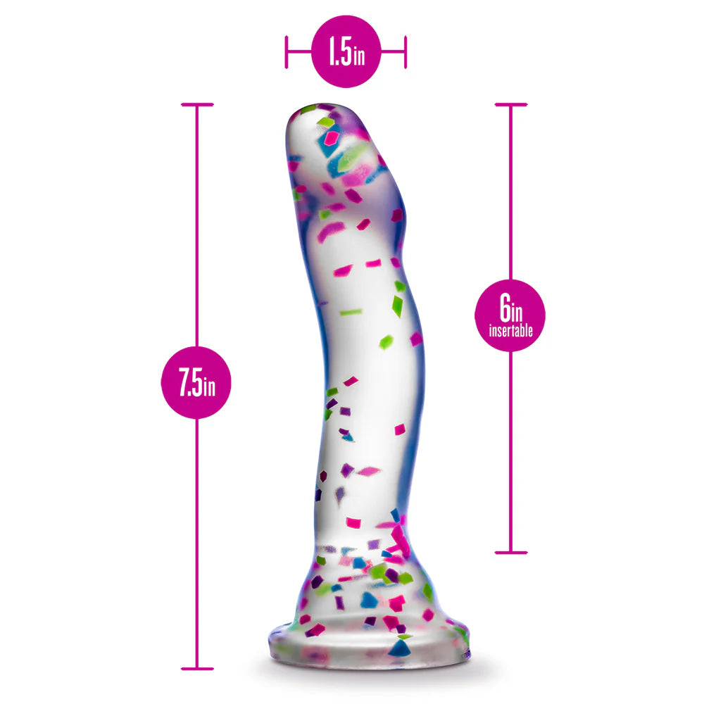 Neo Elite Glow in the Dark Hanky Panky Dildo-Confetti