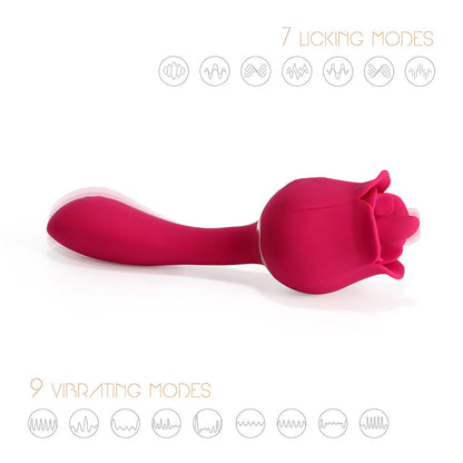 Honey Play Box Rhea The Rose Clit Tongue Licking Vibrator and G-spot Massager