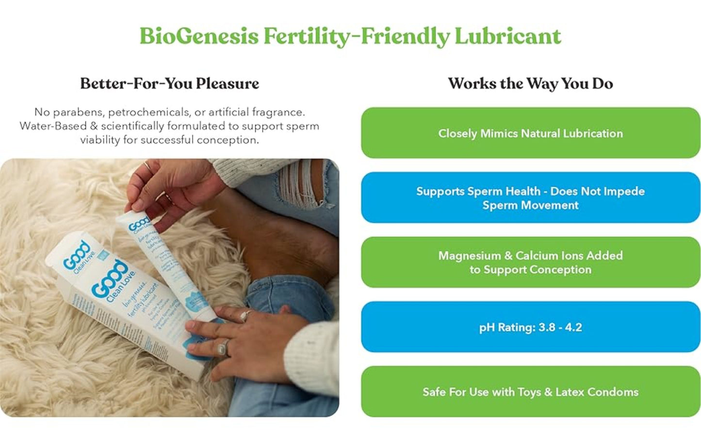Good Clean Love BioGenesis Fertility Lubricant 2 oz.