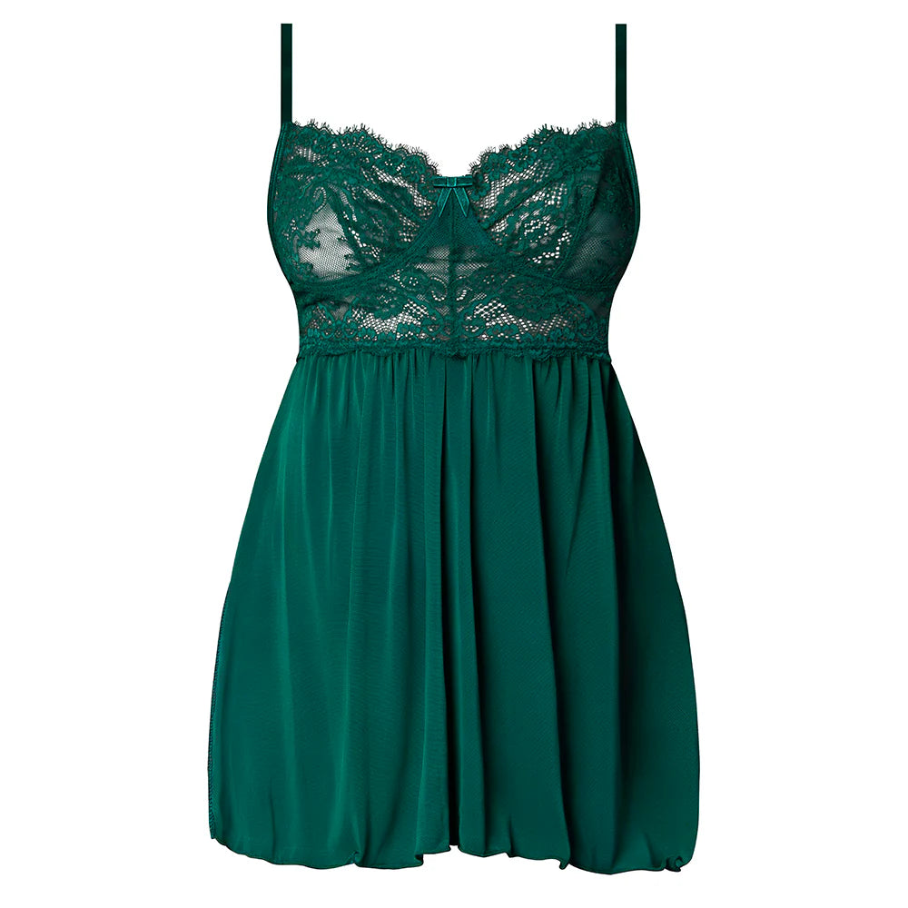 Magic Silk Evermore Babydoll & Cheeky Panty Set Emerald