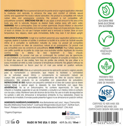 Wet 95% Organic Naturally Aloe Based Lubricant