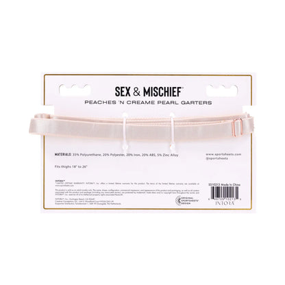 Sportsheets Sex & Mischief Peaches 'n CreaMe Pearl Garters
