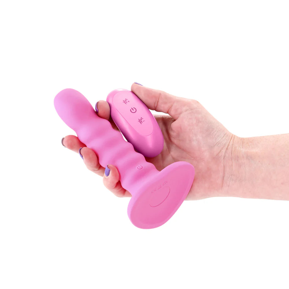 Colours Ribbed Vibrating Dildo
